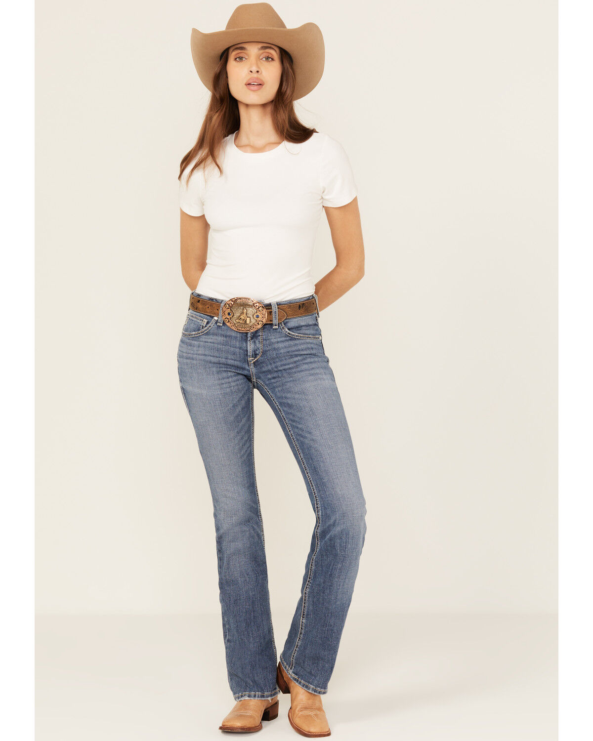 Ariat Women's Brittany Medium Wash Bootcut Stretch Denim Jeans