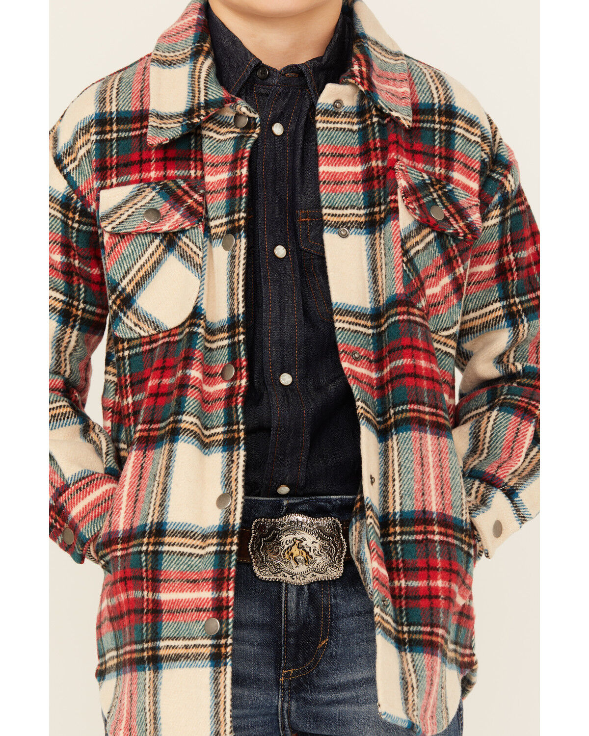 Fornia Boys' Winter Tartan Shirt Jacket