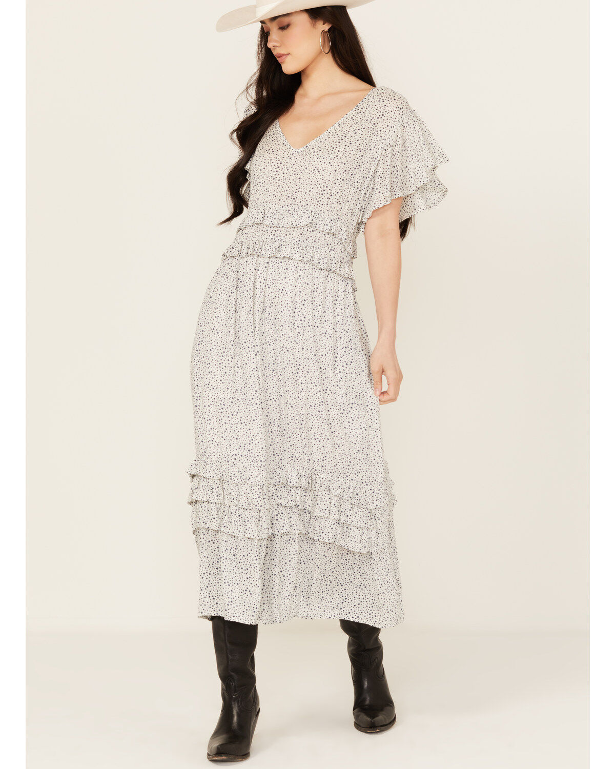 Stetson Women's Herringbone Midi Dress