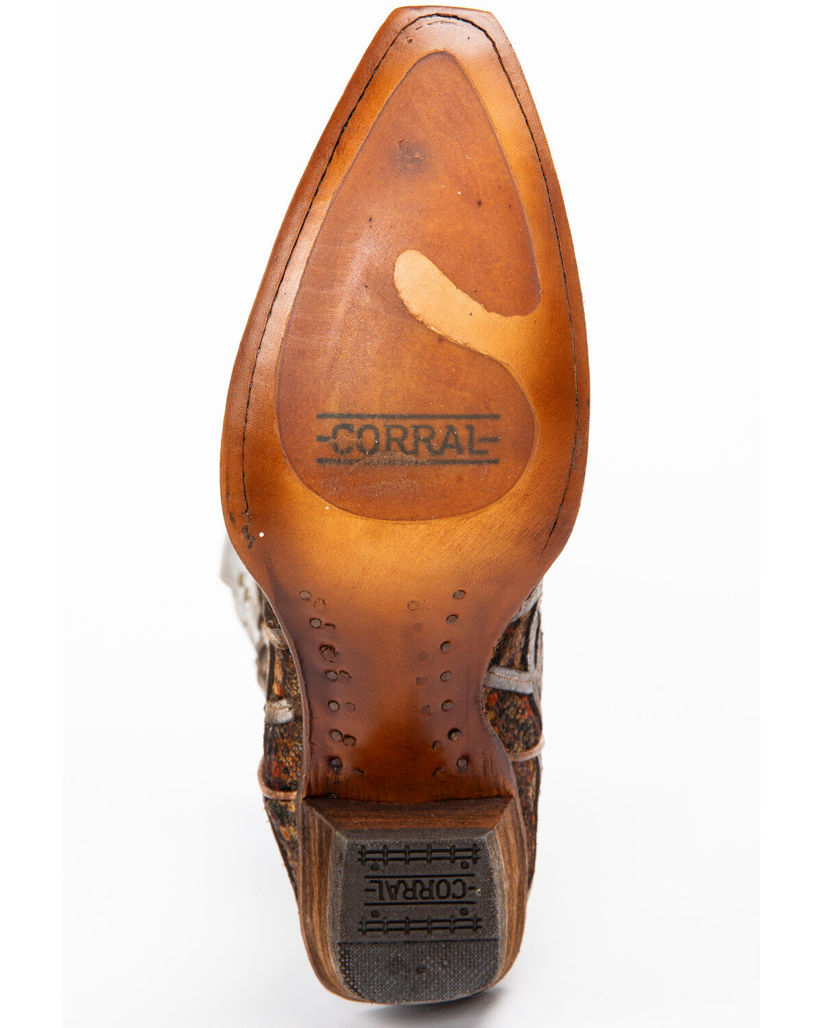 Corral Women's Taupe Inlay Western Boots - Snip Toe