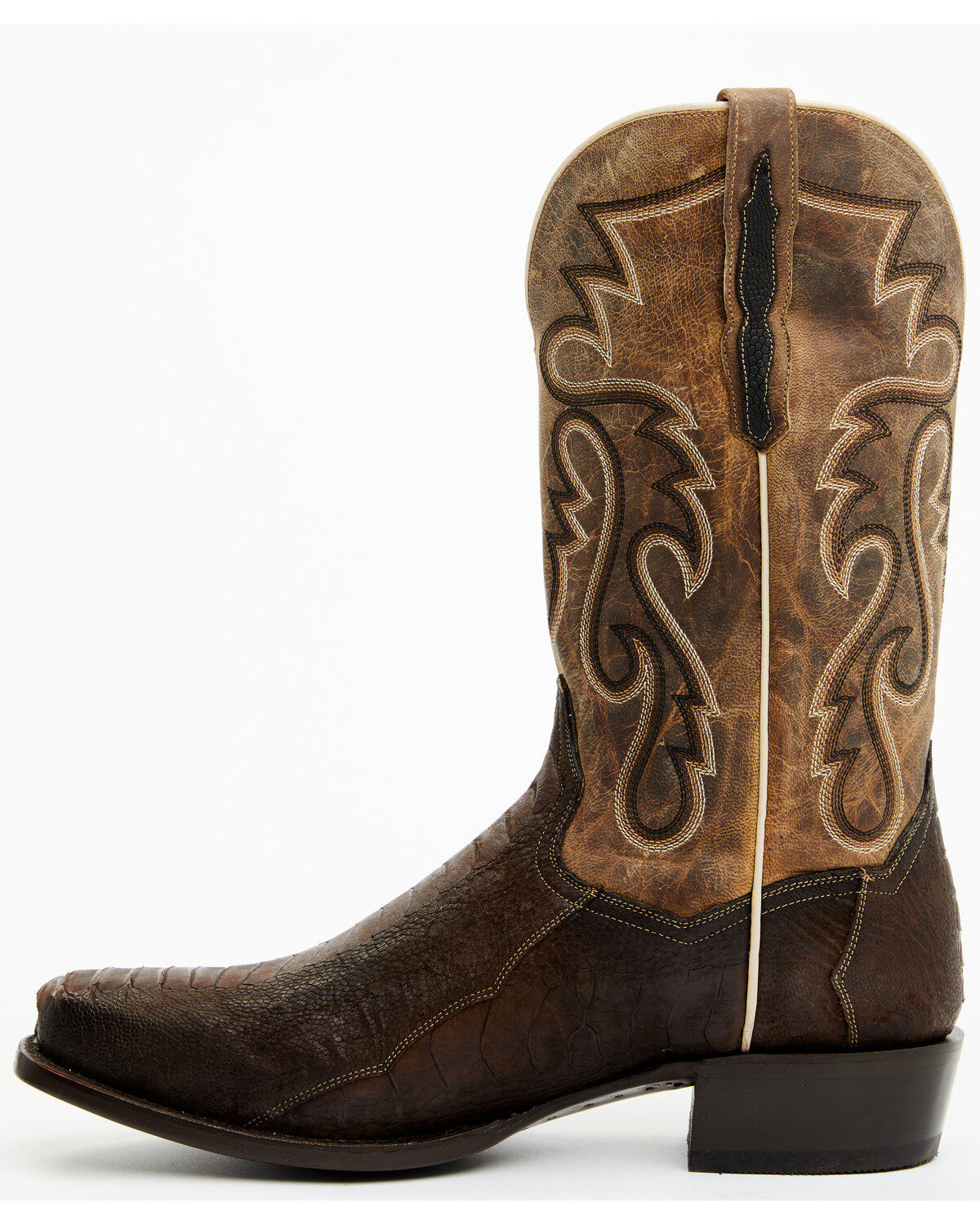Dan Post Men's Exotic Ostrich Leg Western Boots - Square Toe