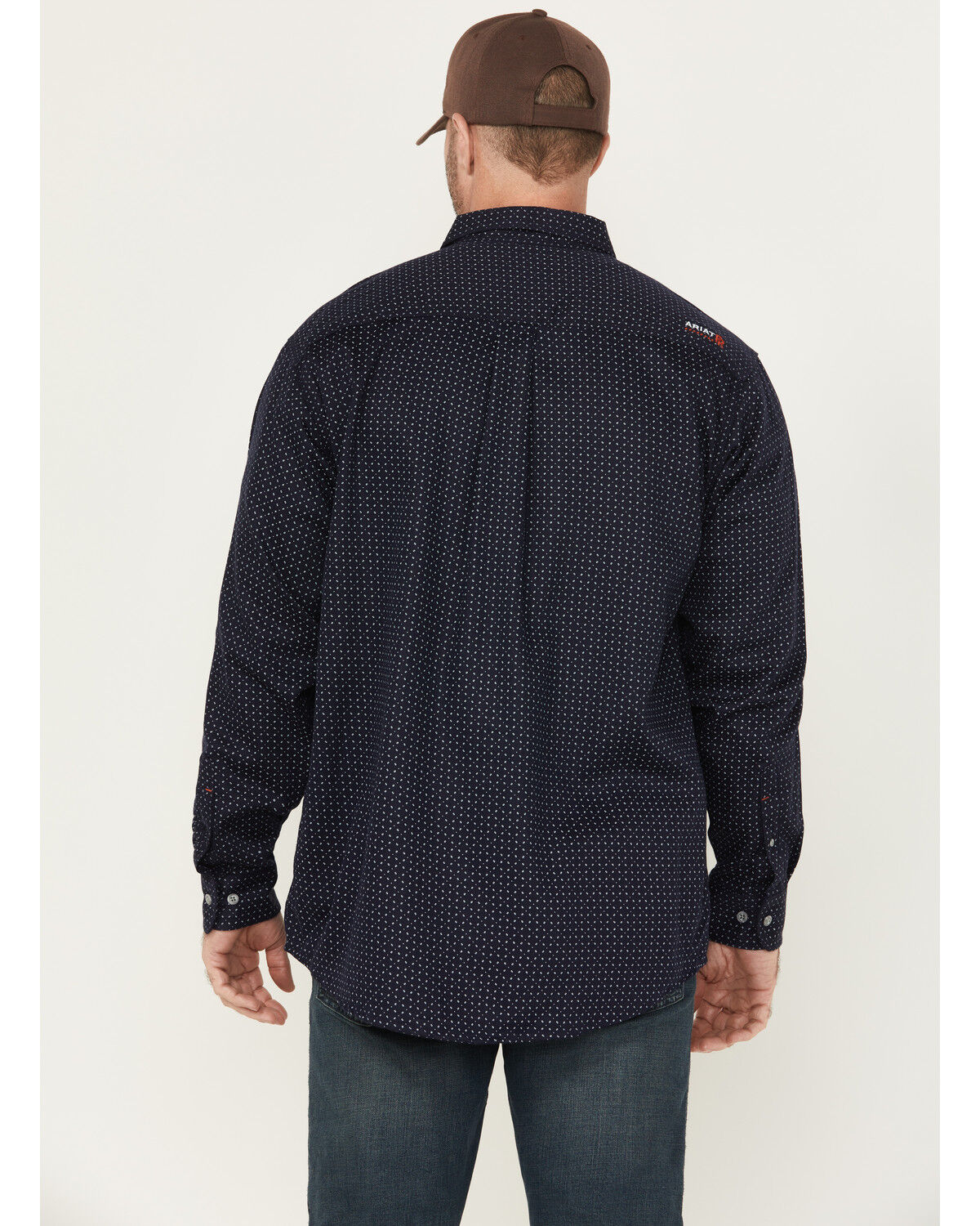 Ariat Men's FR Lever Printed Long Sleeve Button-Down Work Shirt