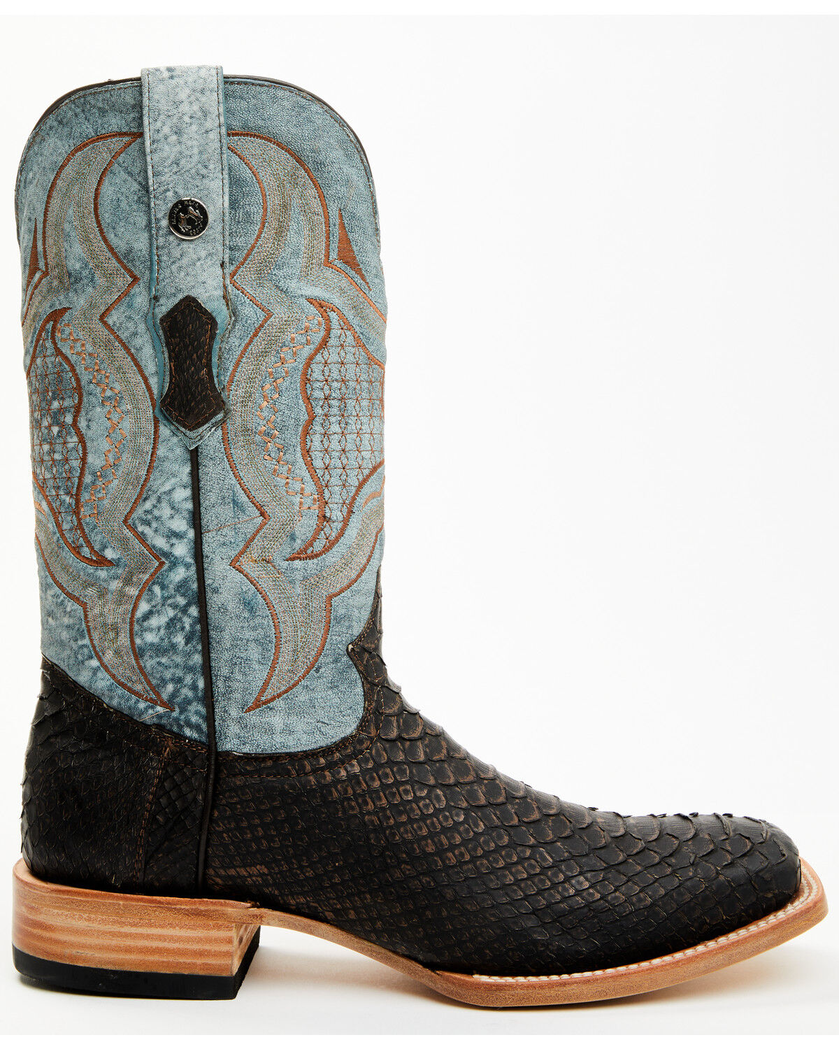 Tanner Mark Men's Python Exotic Western Boots - Broad Square Toe