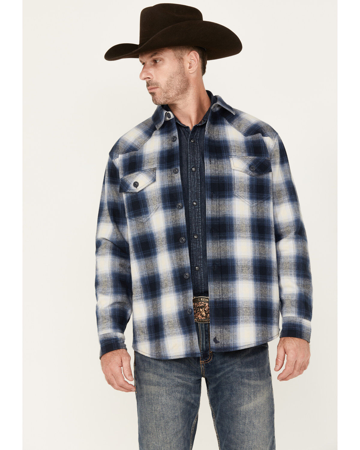 Cody James Men's Plaid Print Button-Down Jacket