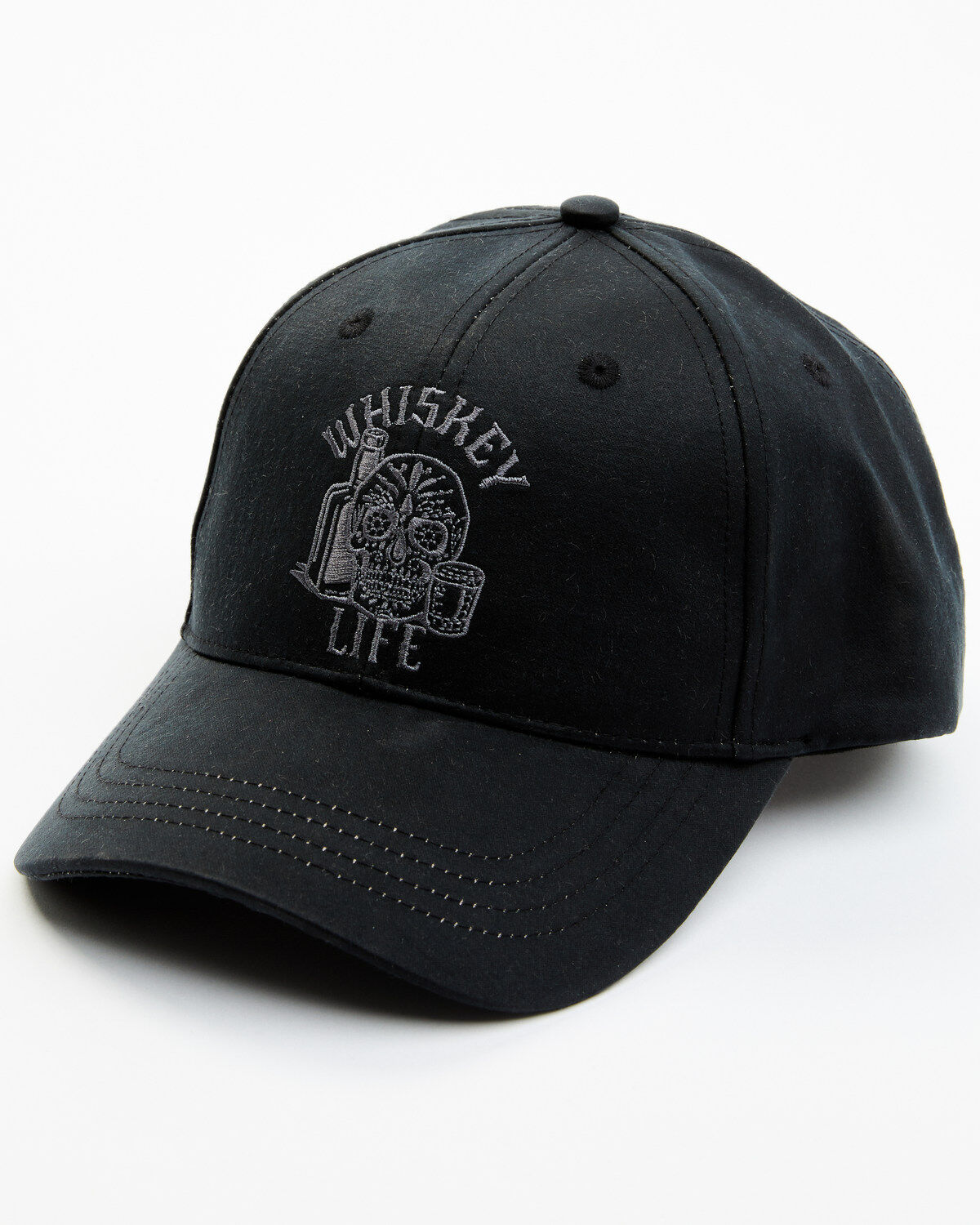 Moonshine Spirit Men's Black Whiskey Life Ball Cap
