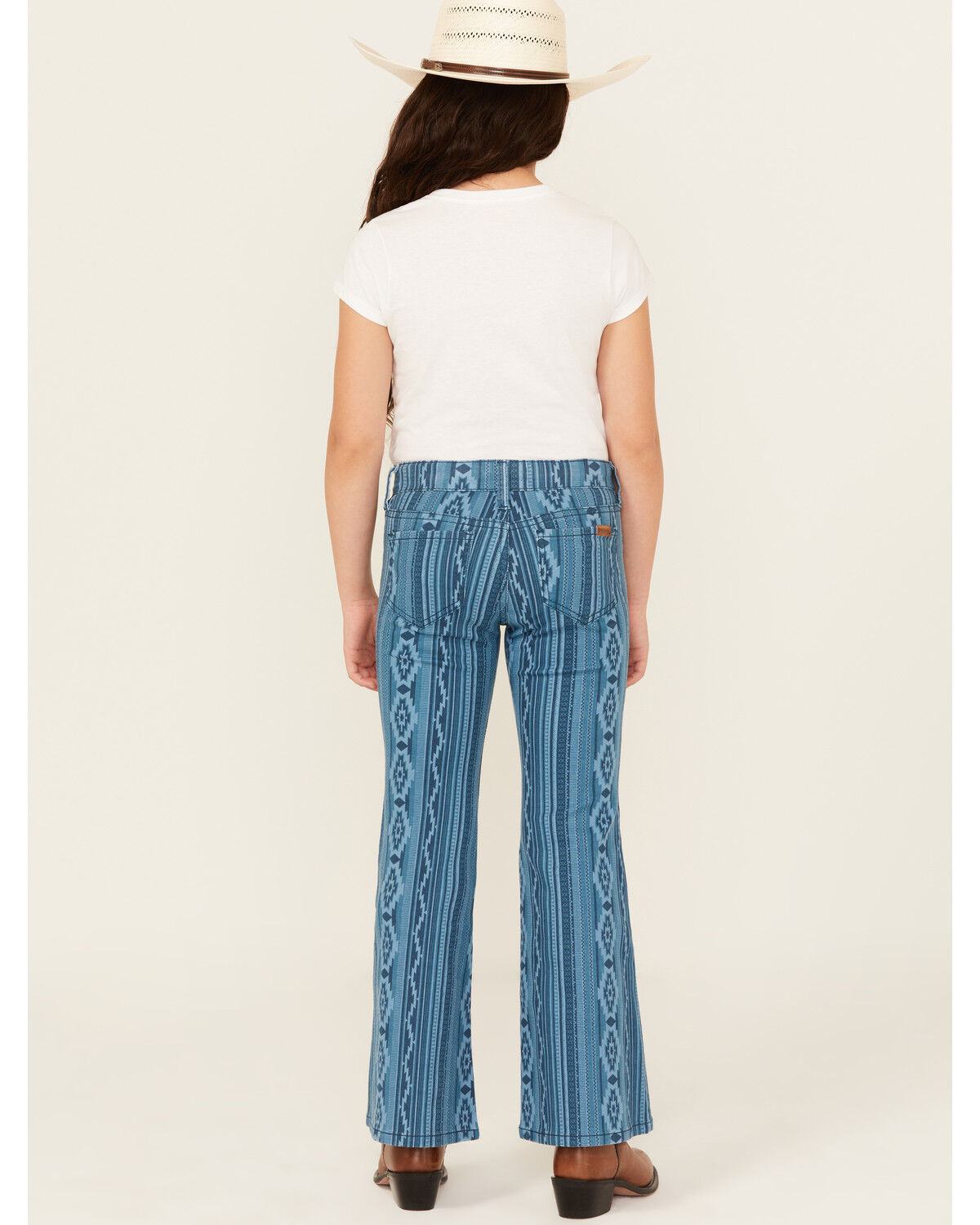 Rock & Roll Denim Girls' Southwestern Striped Flare Stretch Denim Jeans