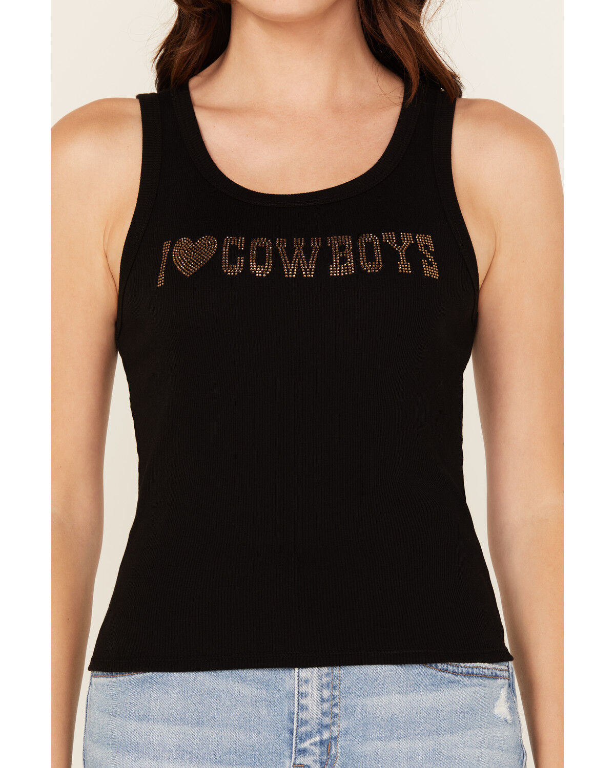 Youth in Revolt Women's I Heart Cowboys Ribbed Tank