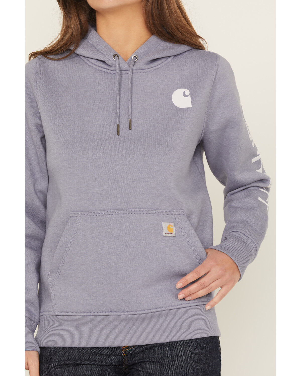 Carhartt Women's Relaxed Fit Midweight Logo Sleeve Graphic Hoodie