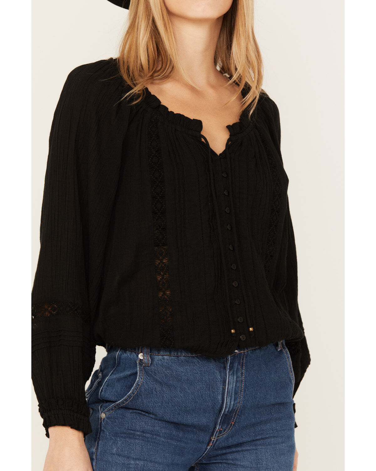 Revel Women's Long Sleeve Peasant Top