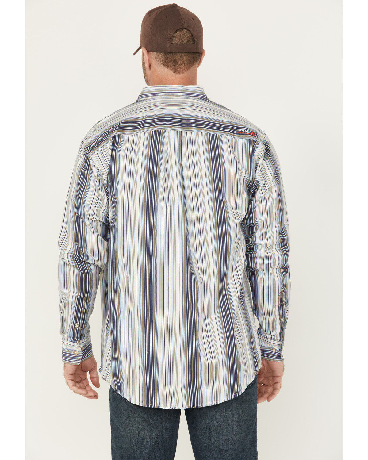 Ariat Men's FR Sunset Striped Print Long Sleeve Button-Down Work Shirt