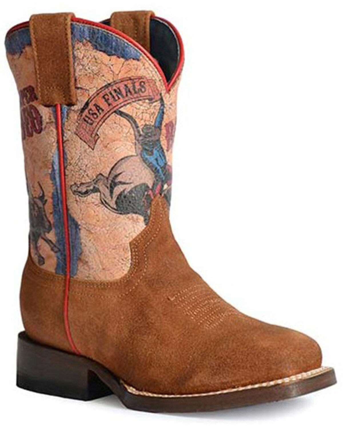 Roper Boys' Rodeo Finals Western Boots - Broad Square Toe