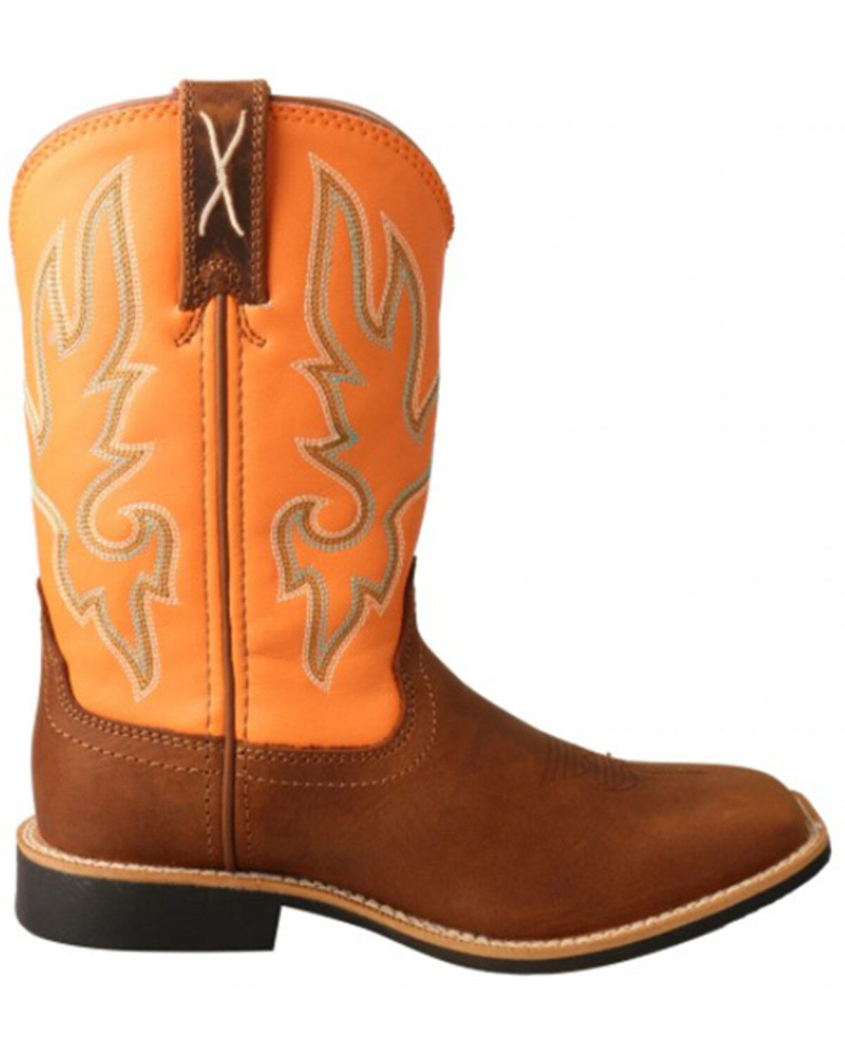 Twisted X Boys' Top Hand Leather Western Boots - Broad Square Toe