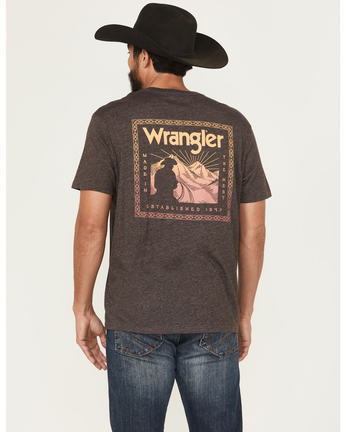 Wrangler Men's Cowboy Logo Short Sleeve Graphic T-Shirt