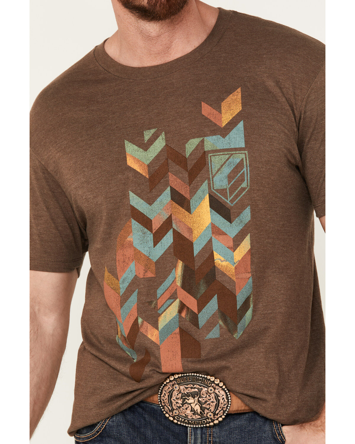 RANK 45&reg; Men's Chevron Short Sleeve Graphic T-Shirt