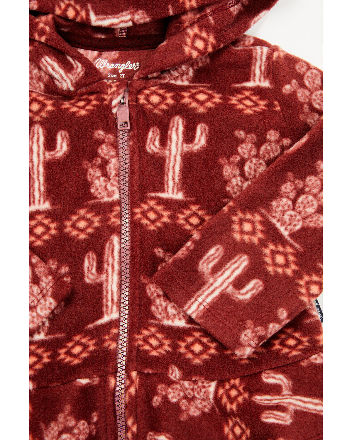 Wrangler Toddler Girls' Cactus Print Hooded Jacket
