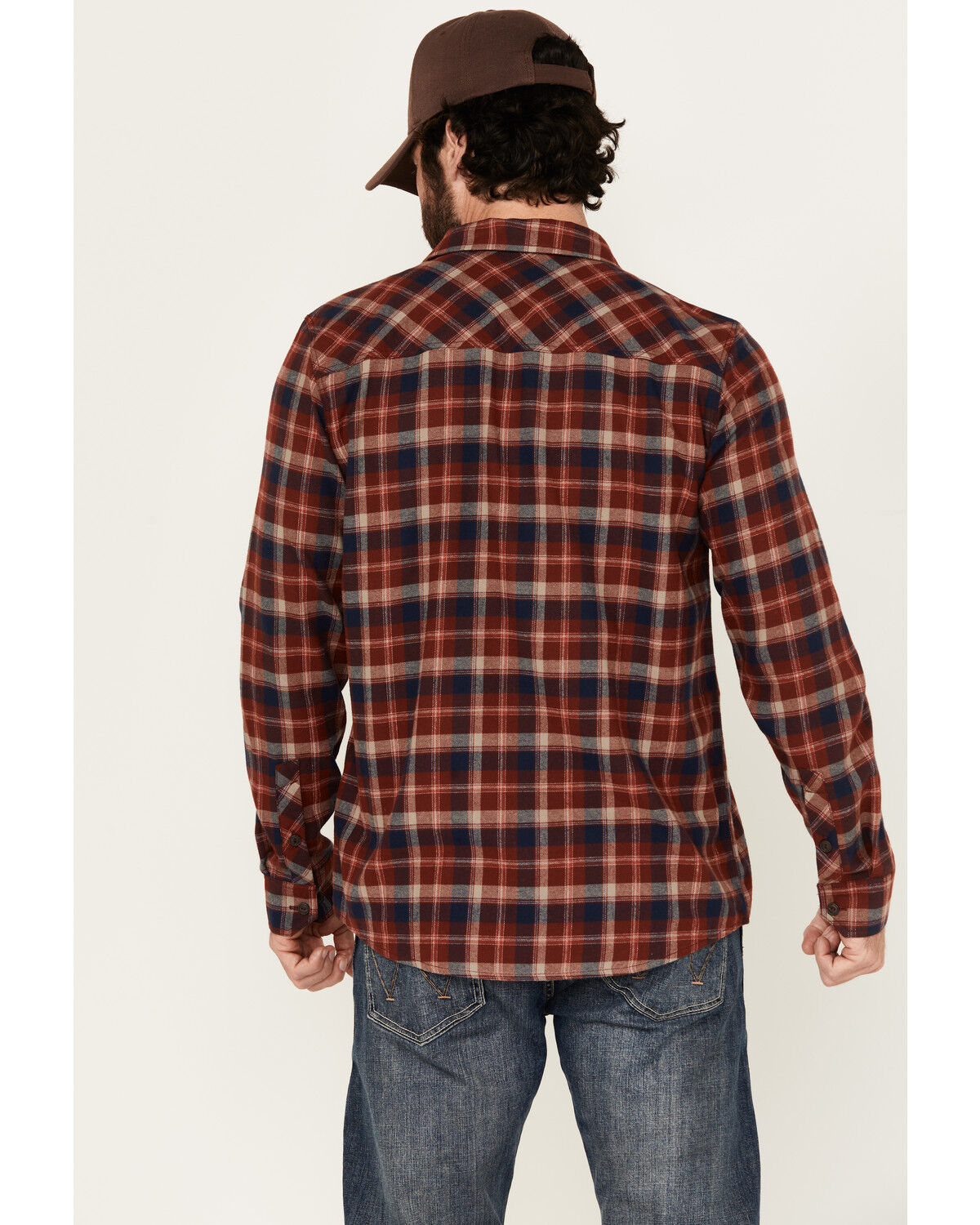 Brothers and Sons Men's Lane Plaid Print Long Sleeve Button-Down Western Shirt