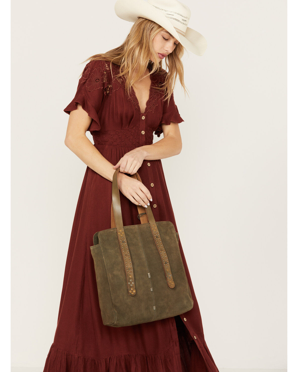 Cleo + Wolf Women's Suede Tote