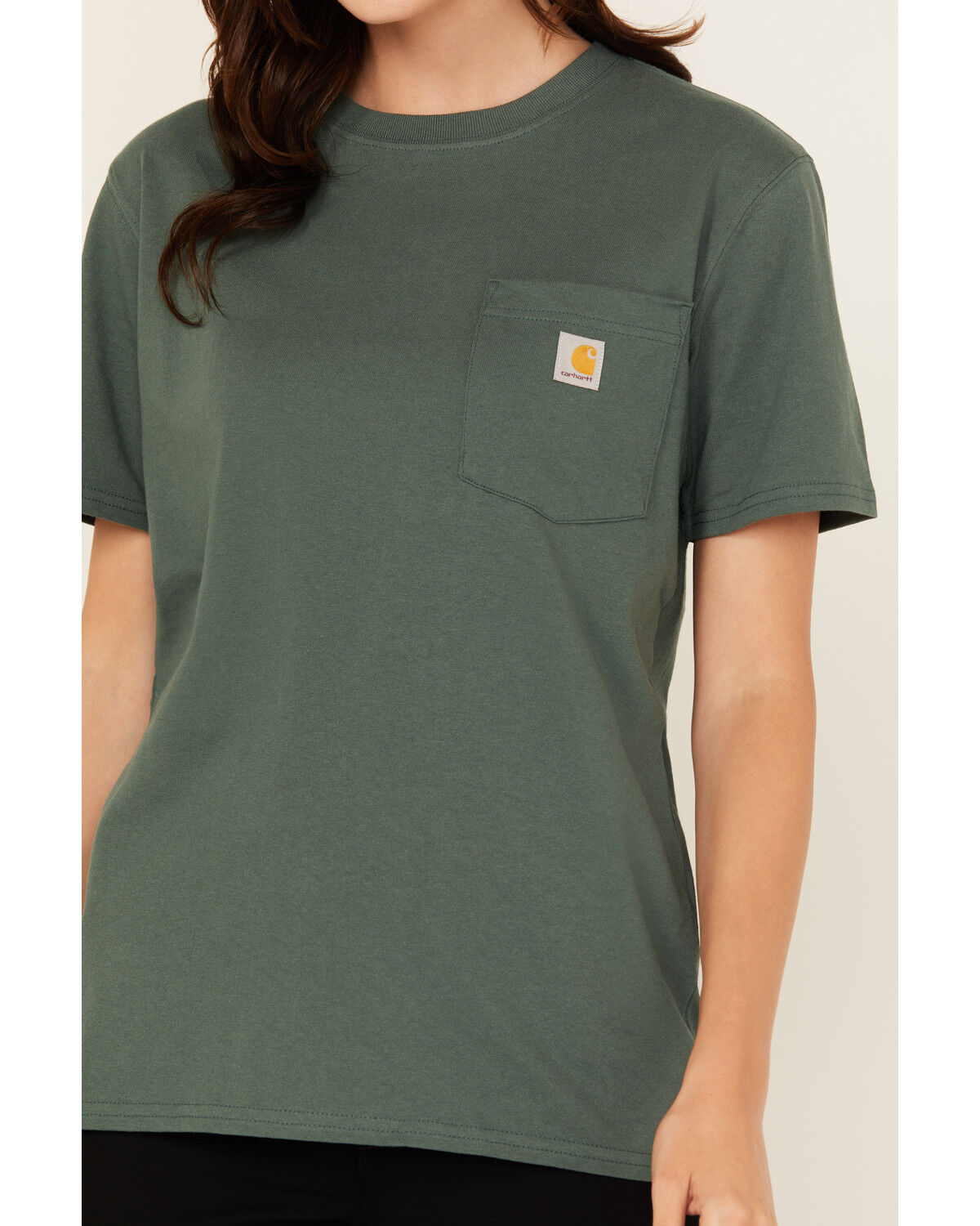 Carhartt Women's Logo Loose Fit Heavyweight Short Sleeve Pocket Tee