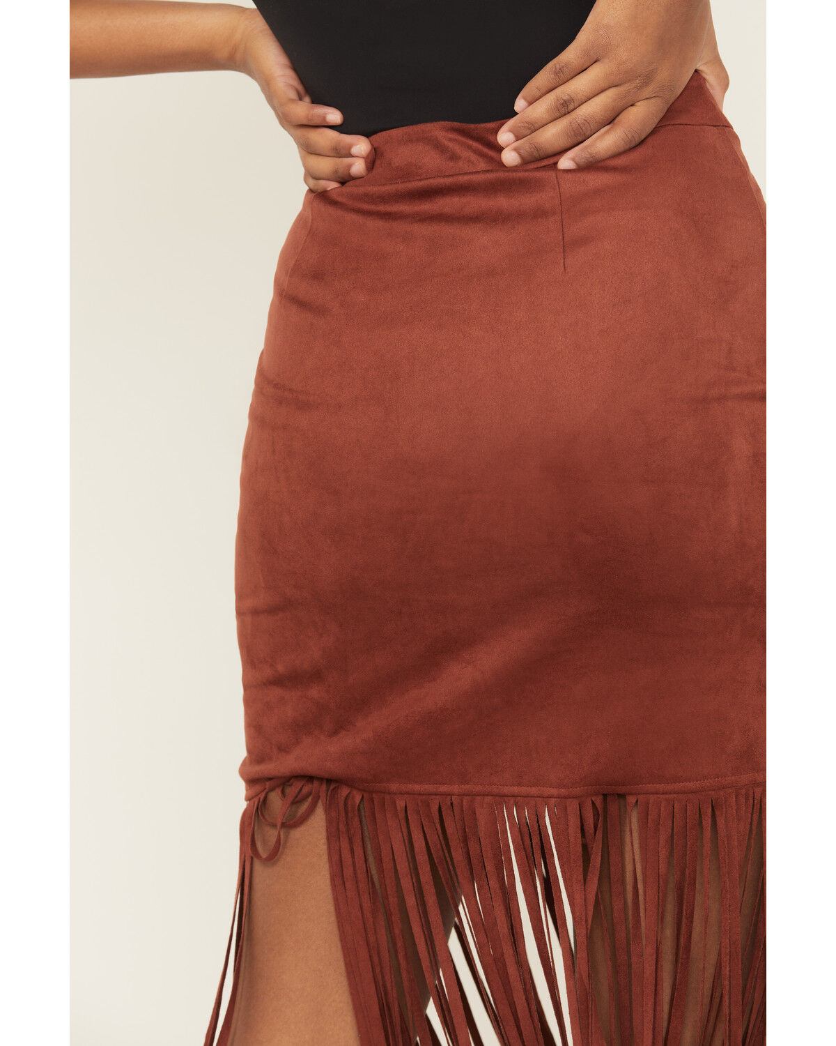 Shyanne Women's Faux Suede Fringe Mini Skirt