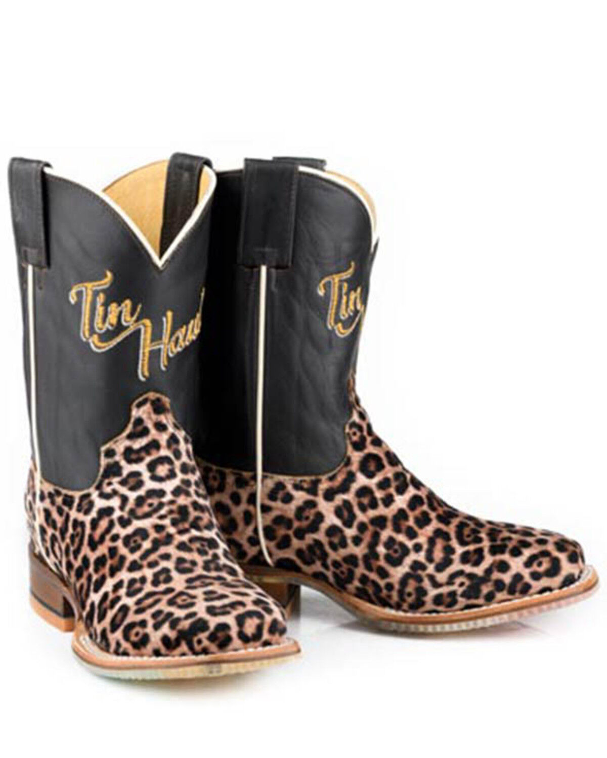 Tin Haul Girls' Wild Cat Western Boots - Broad Square Toe