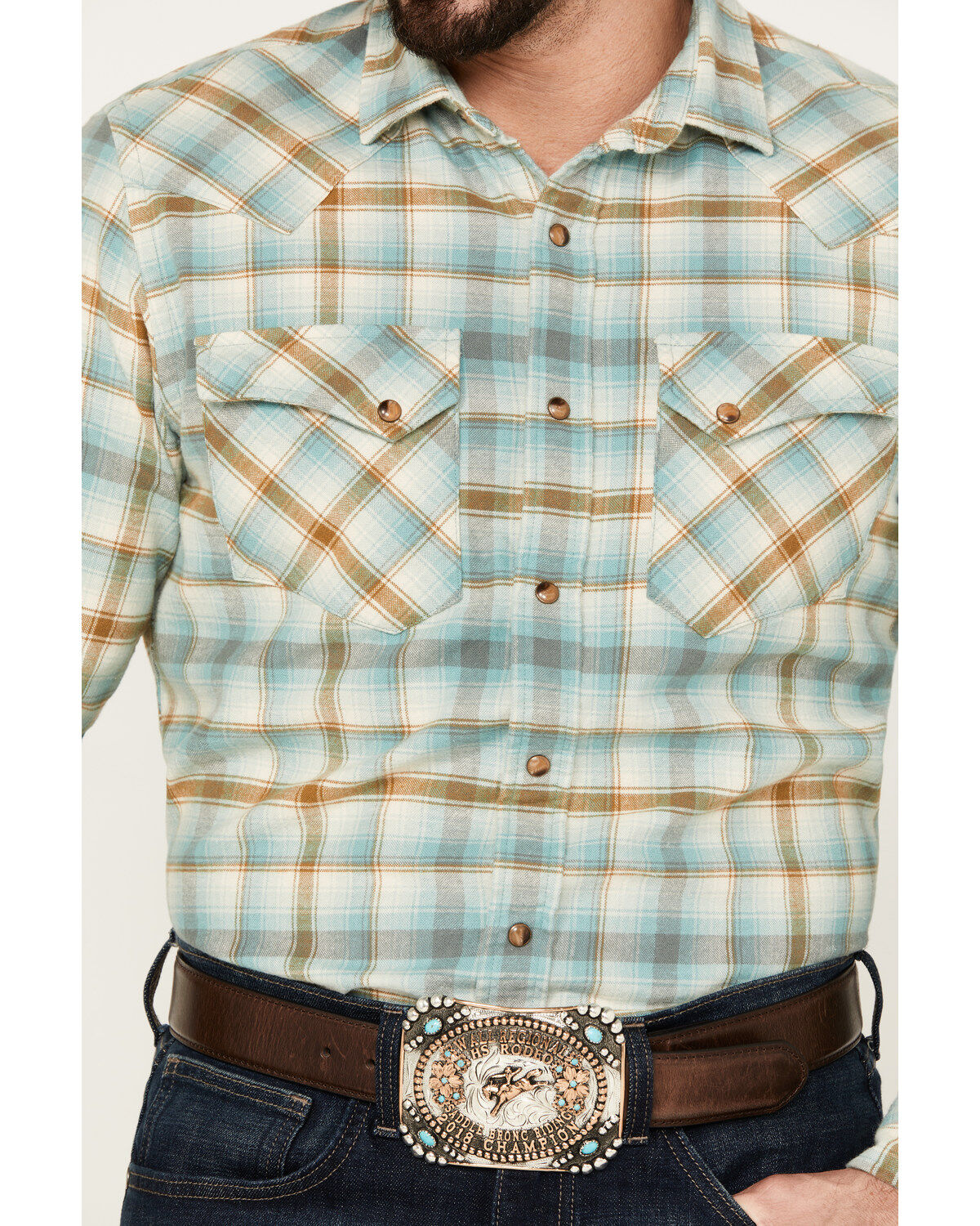Pendleton Men's Wyatt Plaid Long Sleeve Snap Western Shirt
