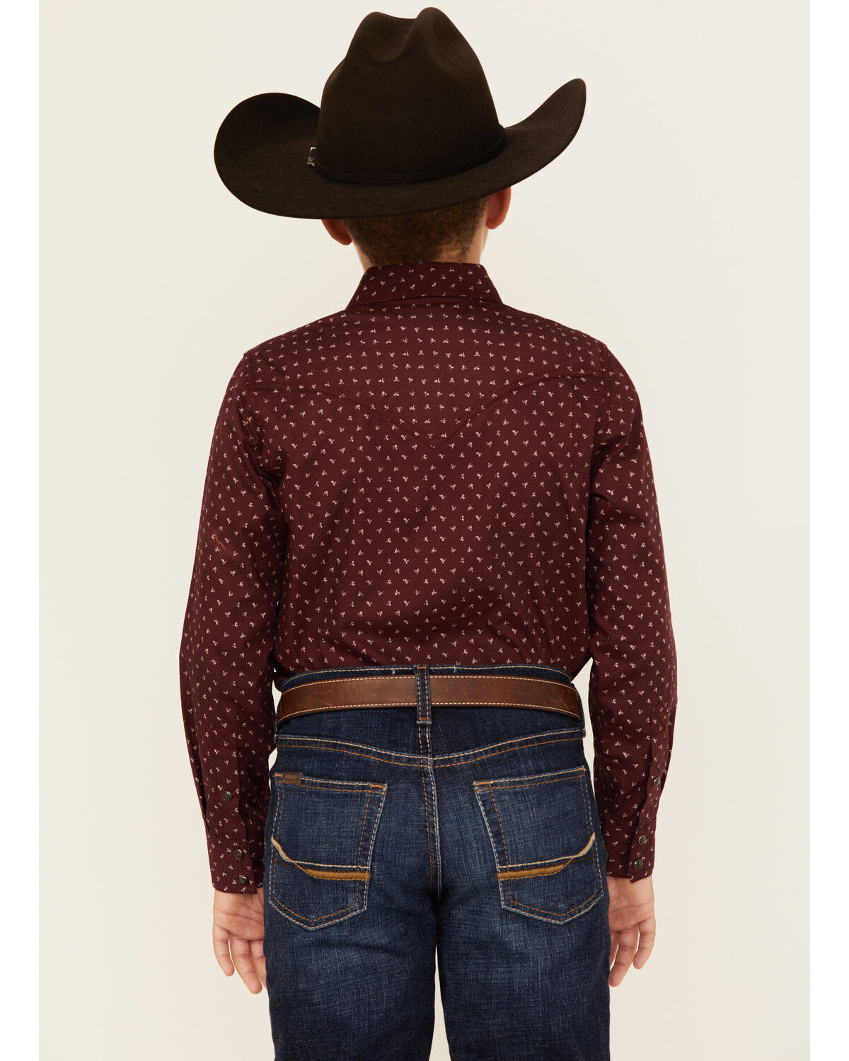 Cody James Boys' Williams Geo Print Long Sleeve Snap Western Shirt