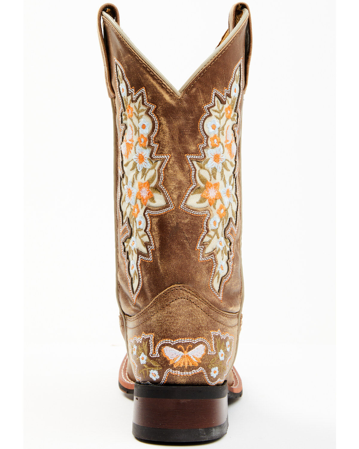 Laredo Women's Flower Inlay Western Performance Boots - Broad Square Toe