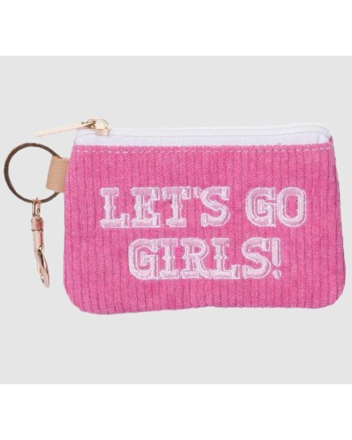 Totalee Gift Women's Let's Go Girls Corduroy Zip Wallet