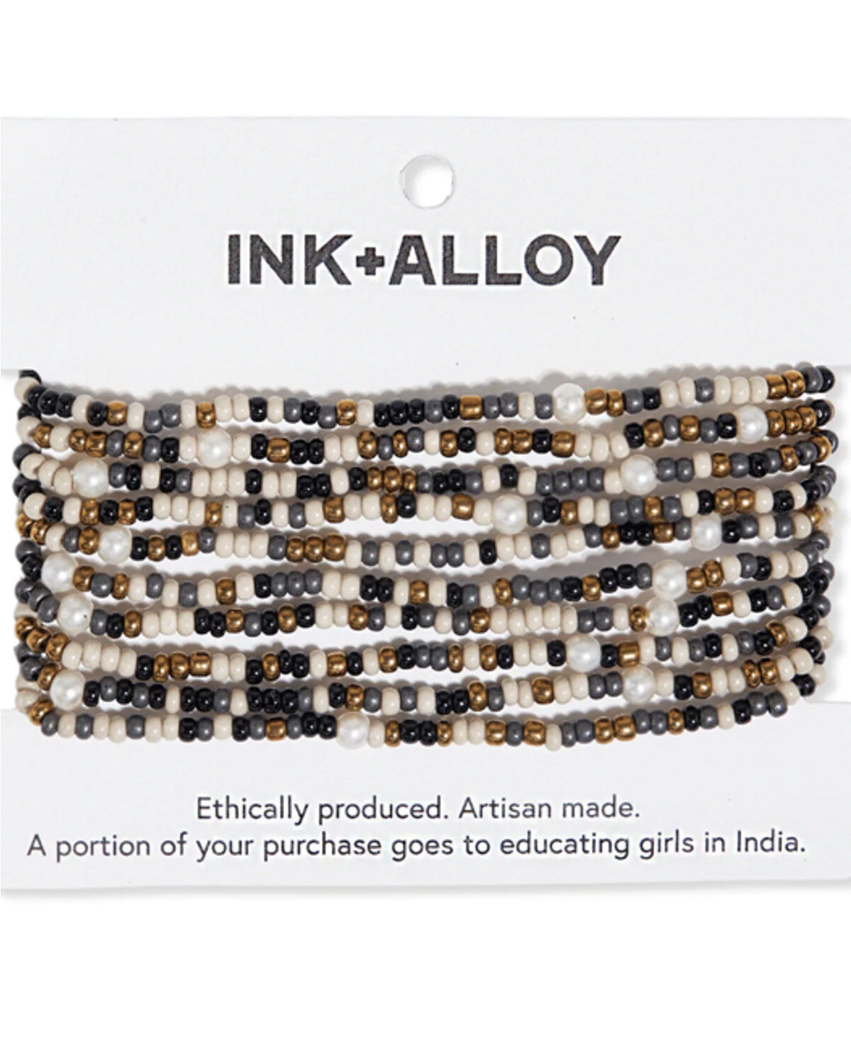 Ink + Alloy Women's Multicolored Beaded & Pearl 10-strand Stretch Bracelet