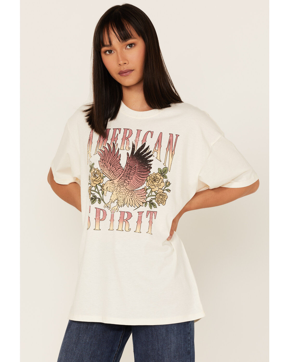 Cleo + Wolf Women's American Spirit Vintage Oversized Graphic Tee