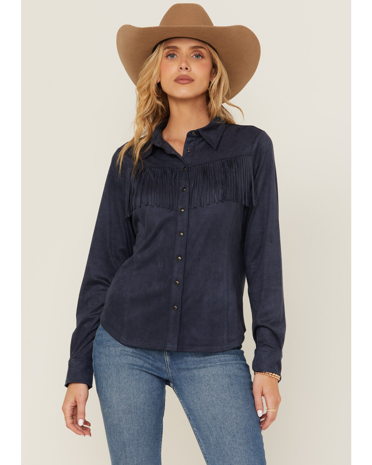 Shyanne Women's Fringe Long Sleeve Snap Western Shirt