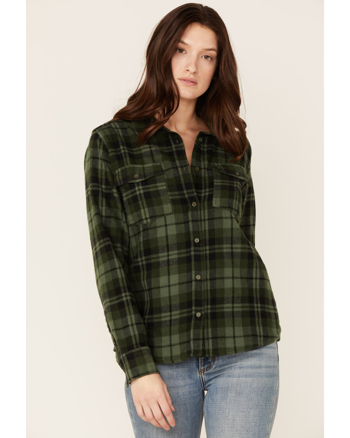 United By Blue Women's Plaid Responsible Button Down Western Flannel Shirt