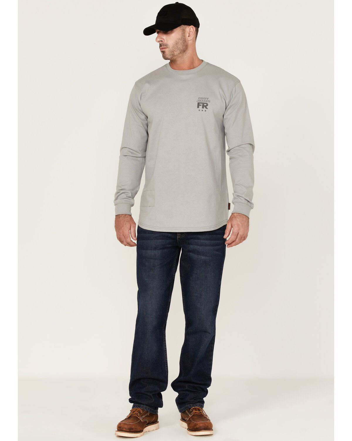Cody James Men's FR Desperado Skull Graphic Long Sleeve Work T-Shirt