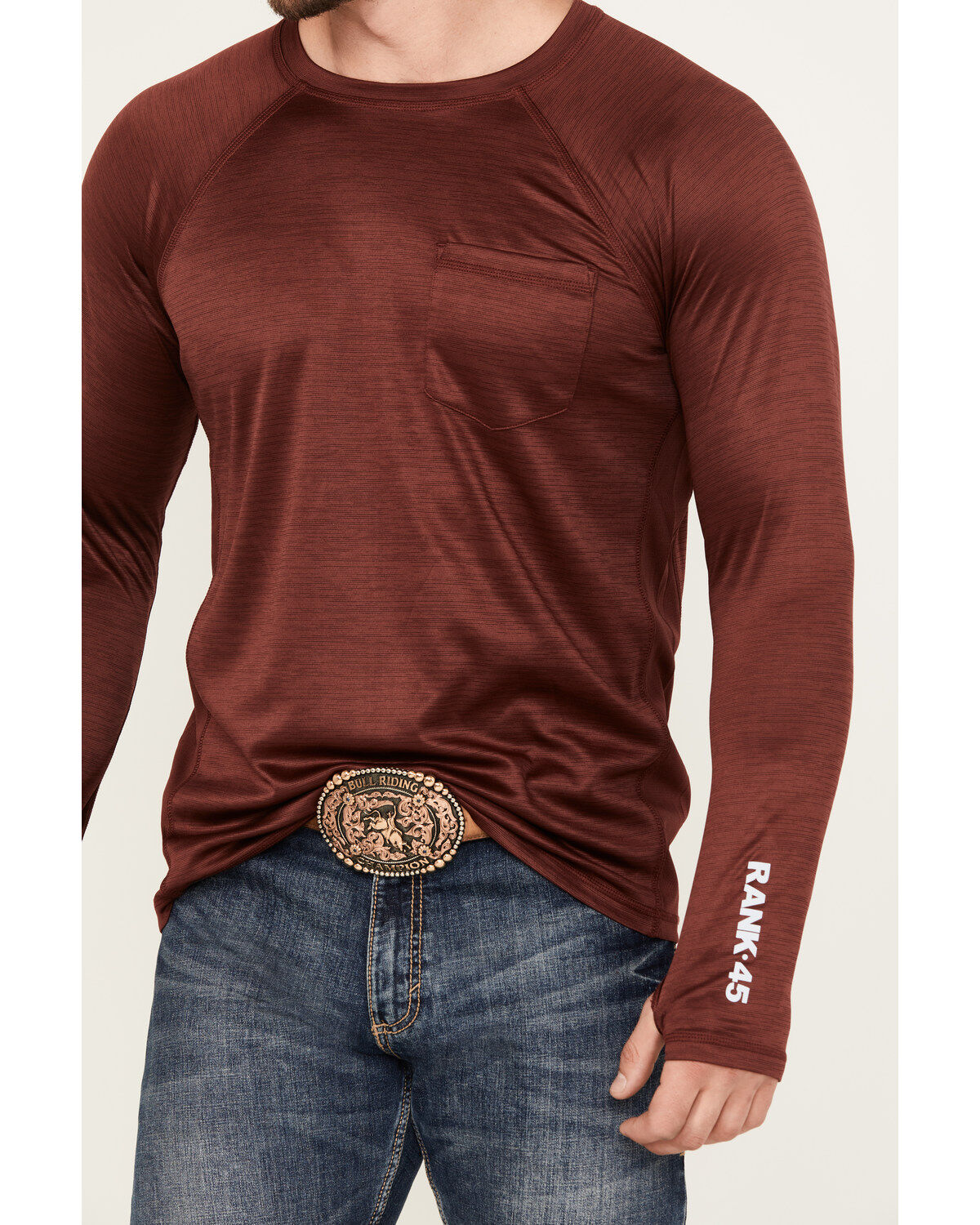 RANK 45® Men's Long Sleeve Performance T-Shirt