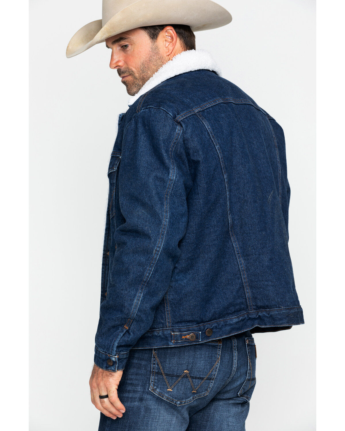 Wrangler Men's Sherpa Lined Denim Jacket