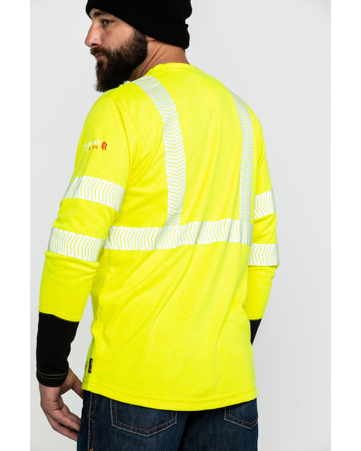 Ariat Men's FR Crew Hi-Vis Long Sleeve Work Pocket T-Shirt - Big & Tall