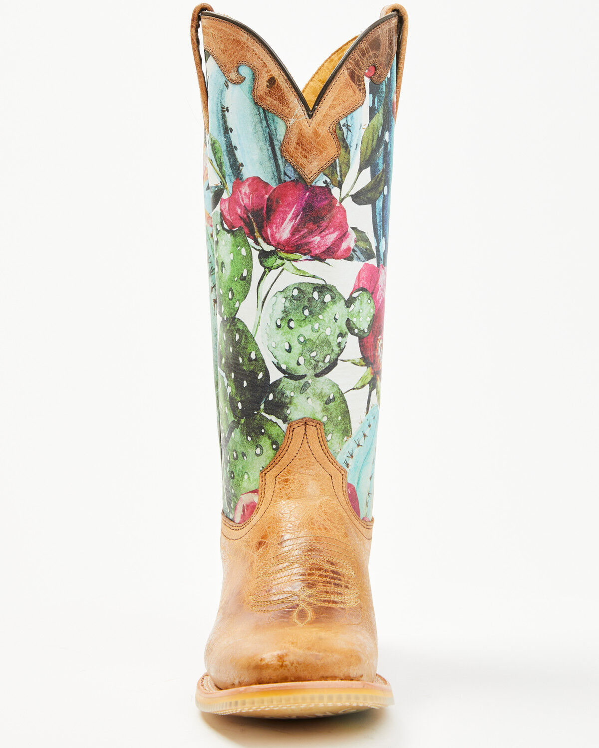 Tin Haul Women's Cactilicious Looking Sharp Sole Western Boots - Broad Square Toe