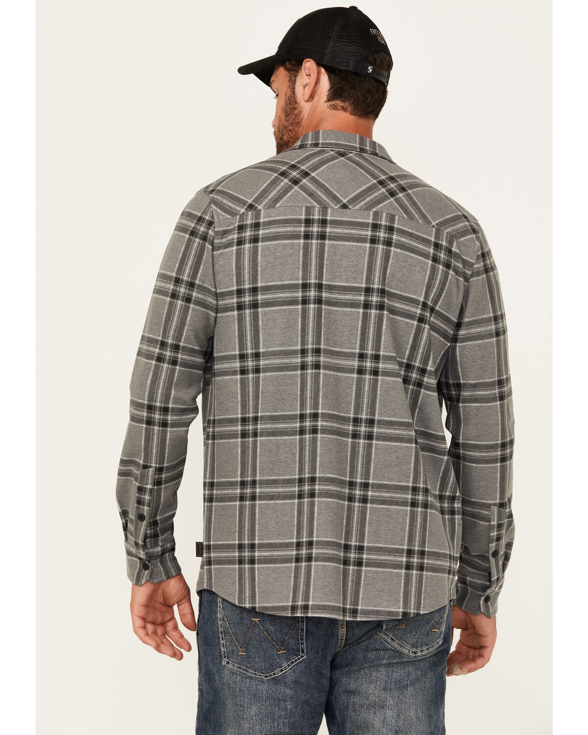 Brothers and Sons Men's Locket Plaid Print Long Sleeve Button-Down Stretch Western Shirt
