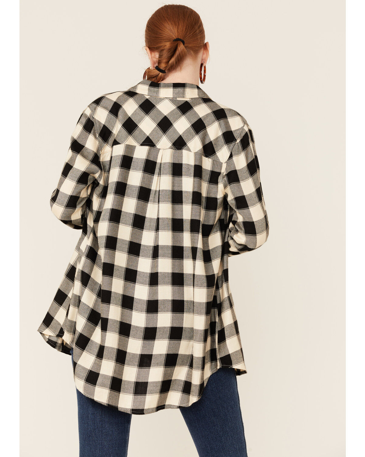 Stetson Women's Buffalo Plaid Print Long Sleeve Pearl Snap Shirt