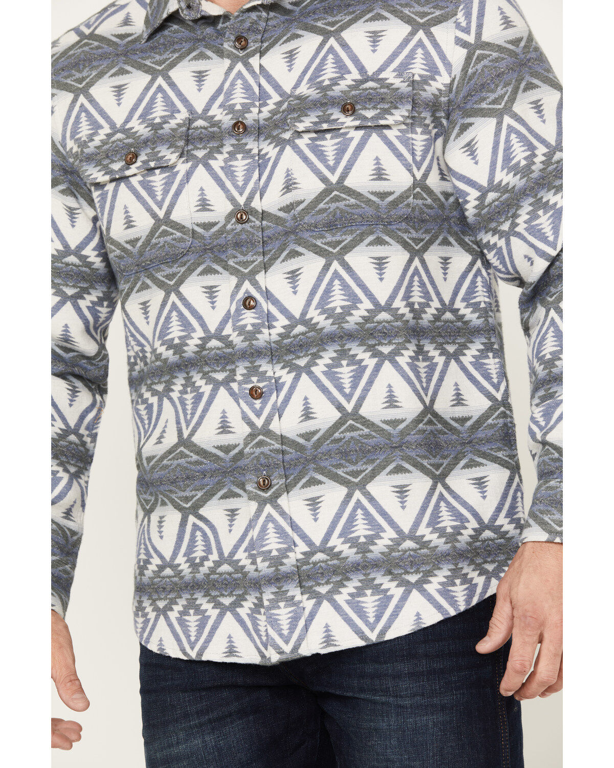 Pendleton Men's Beach Shack Print Long Sleeve Button-Down Western Shirt