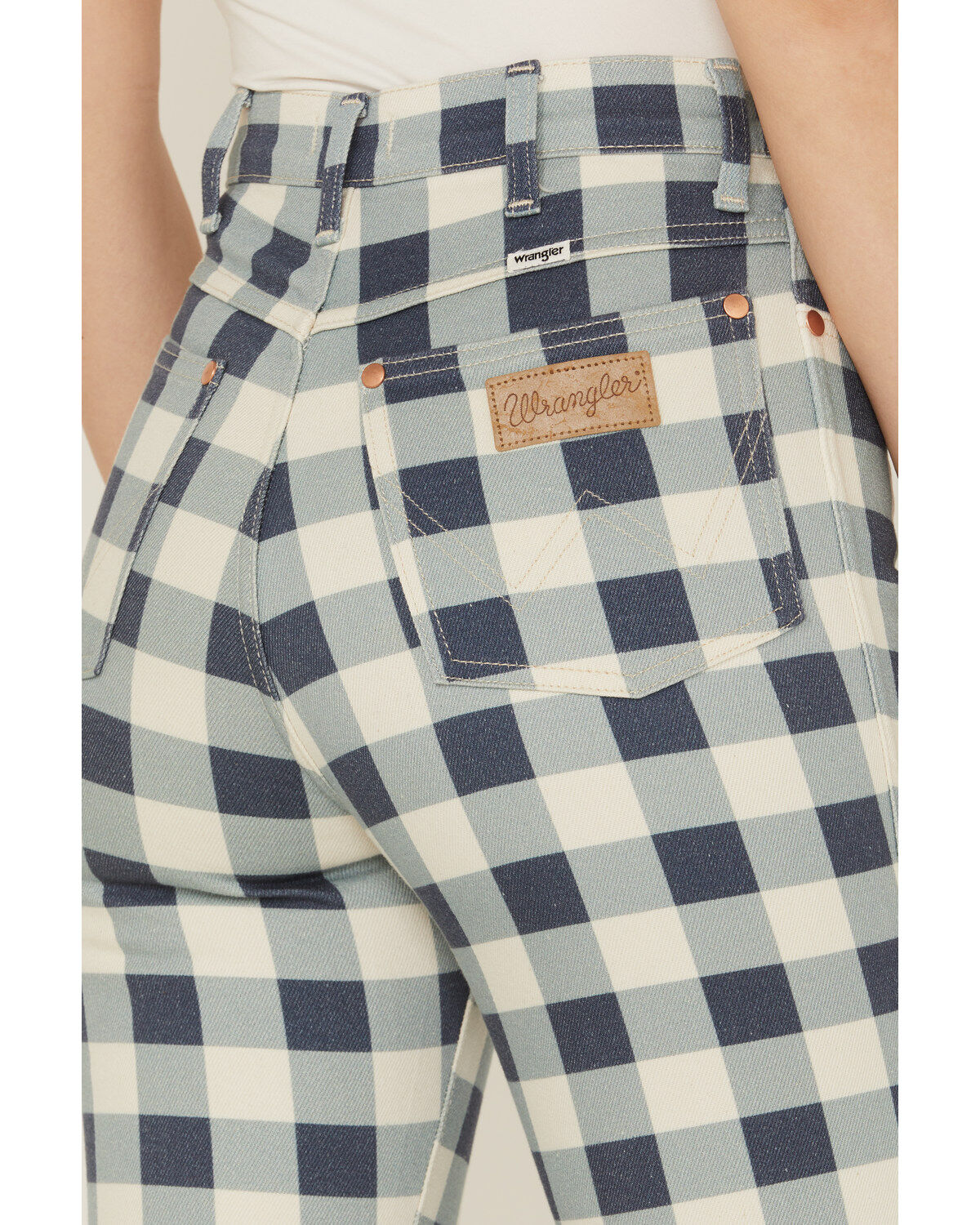 Wrangler Women's Checkered Flare Jeans