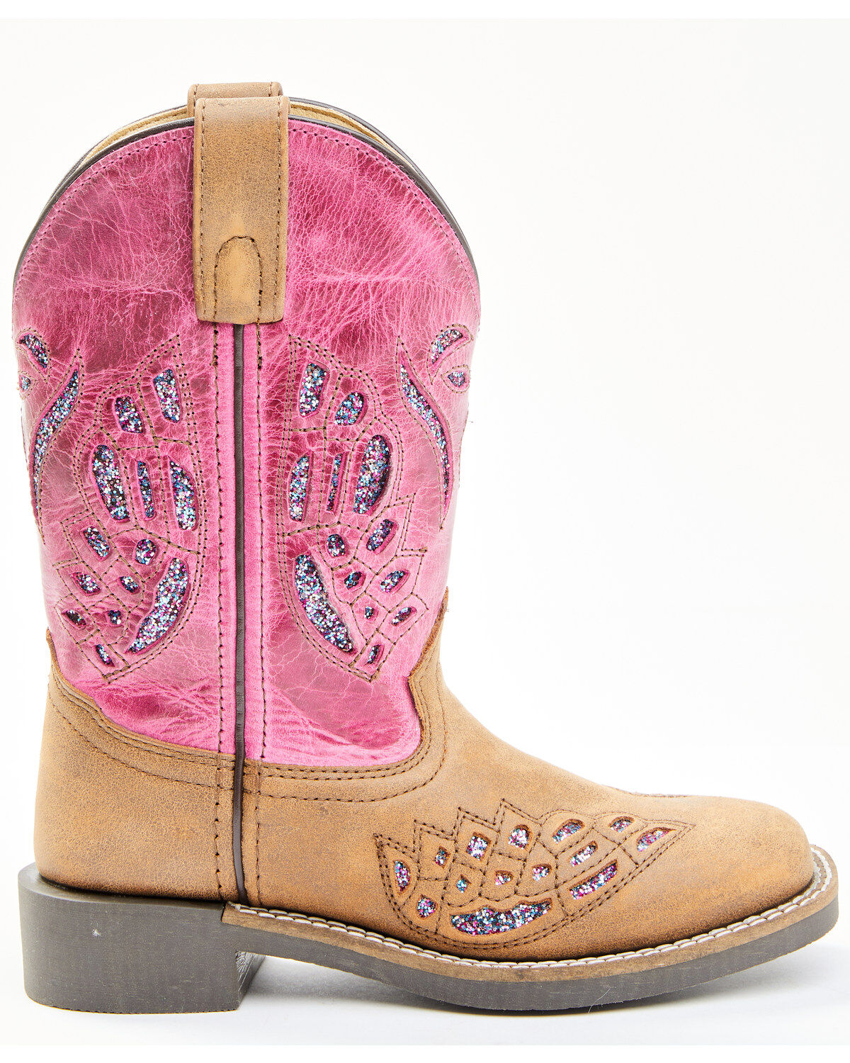 Shyanne Girls' Chloe Glitter Western Boots - Square Toe