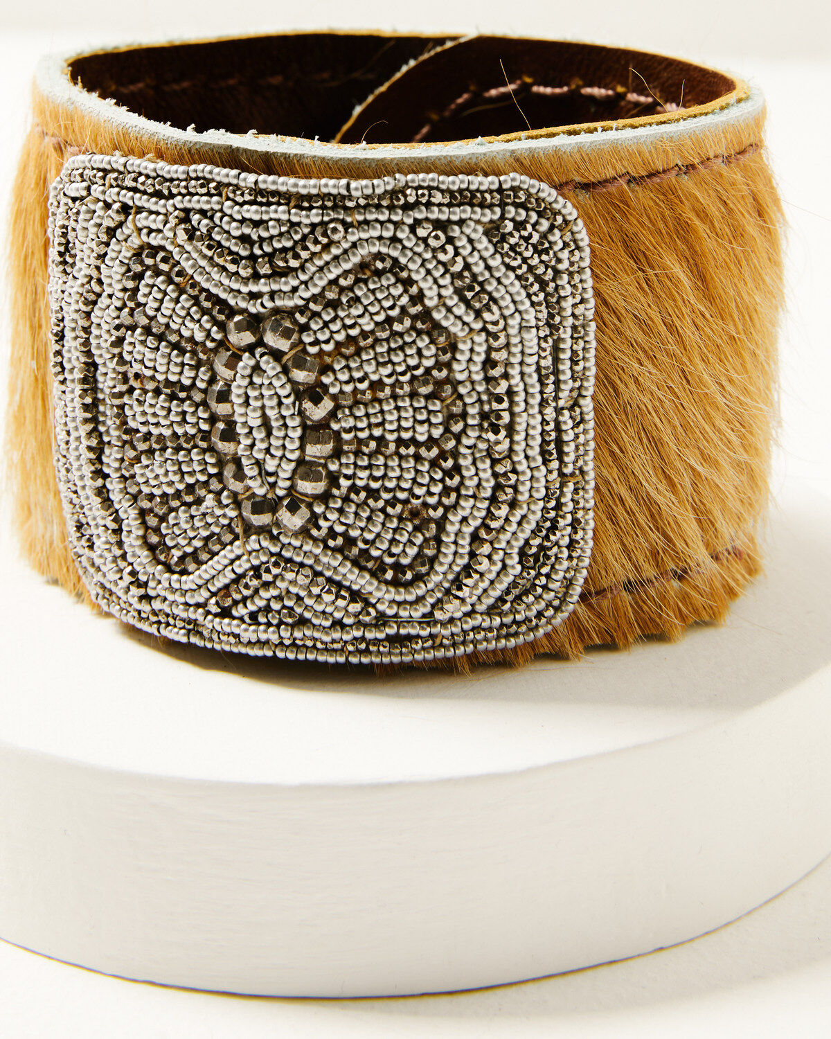 Erin Knight Designs Women's Cowhide And Leather Cuff Bracelet