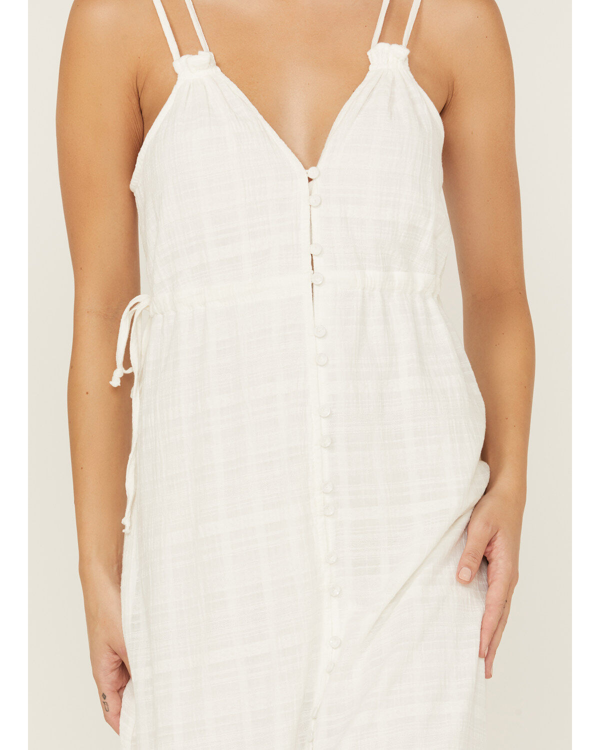 Wishlist Women's Side Tie Double Strap Midi Dress