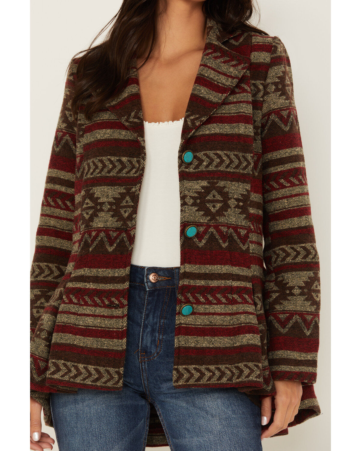 Outback Trading Co. Women's Southwestern Stripe Print Blaire Jacket