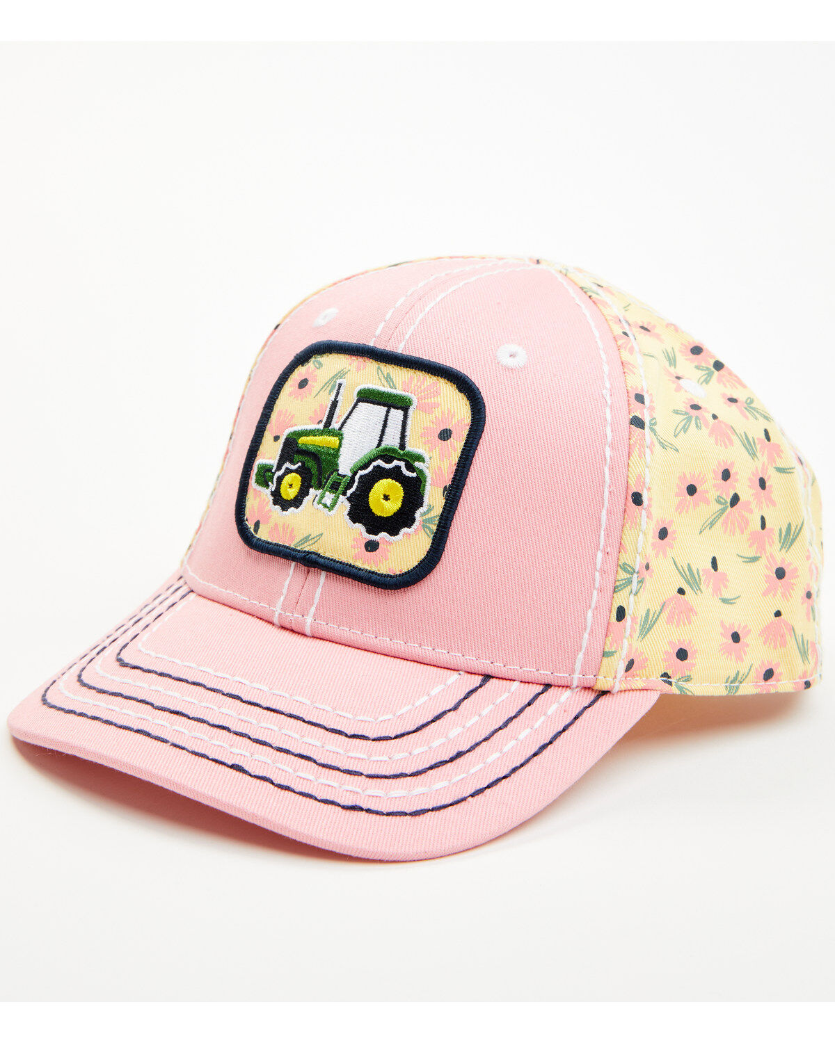 John Deere Girls' Floral Print Tractor Patch Ball Cap