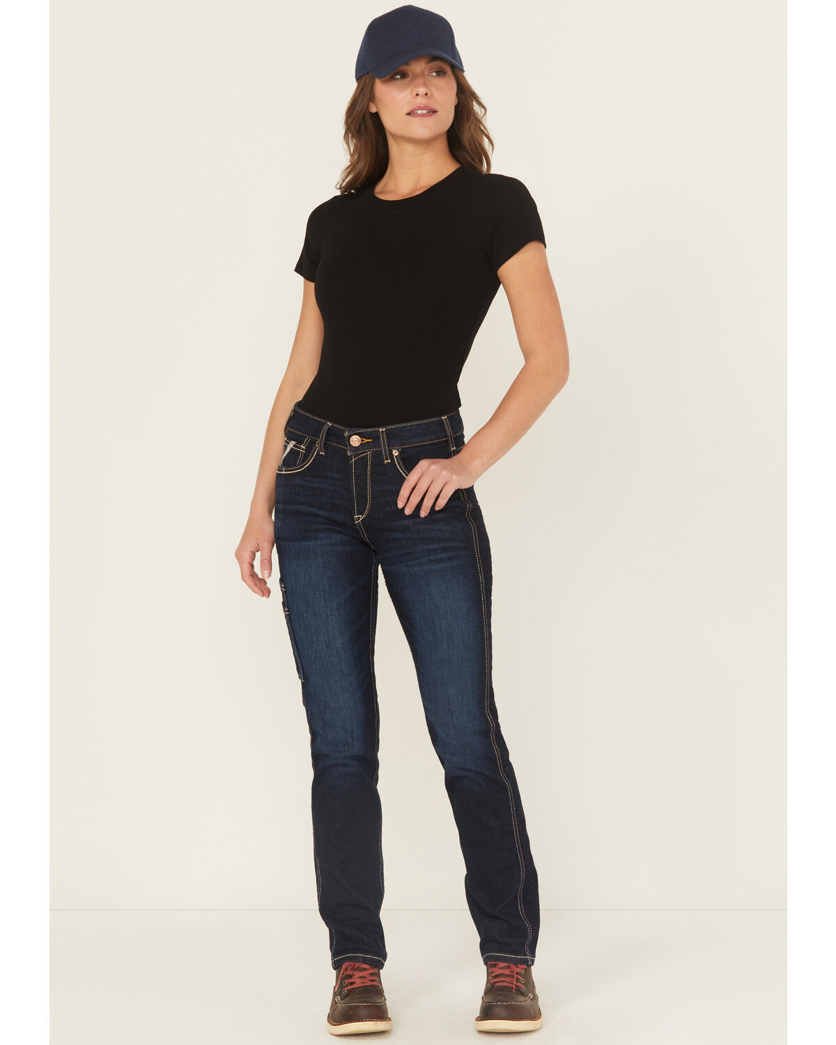 Ariat Women's Rebar Perfect Rise Work Flex Riviter Slim Leg Work Jeans