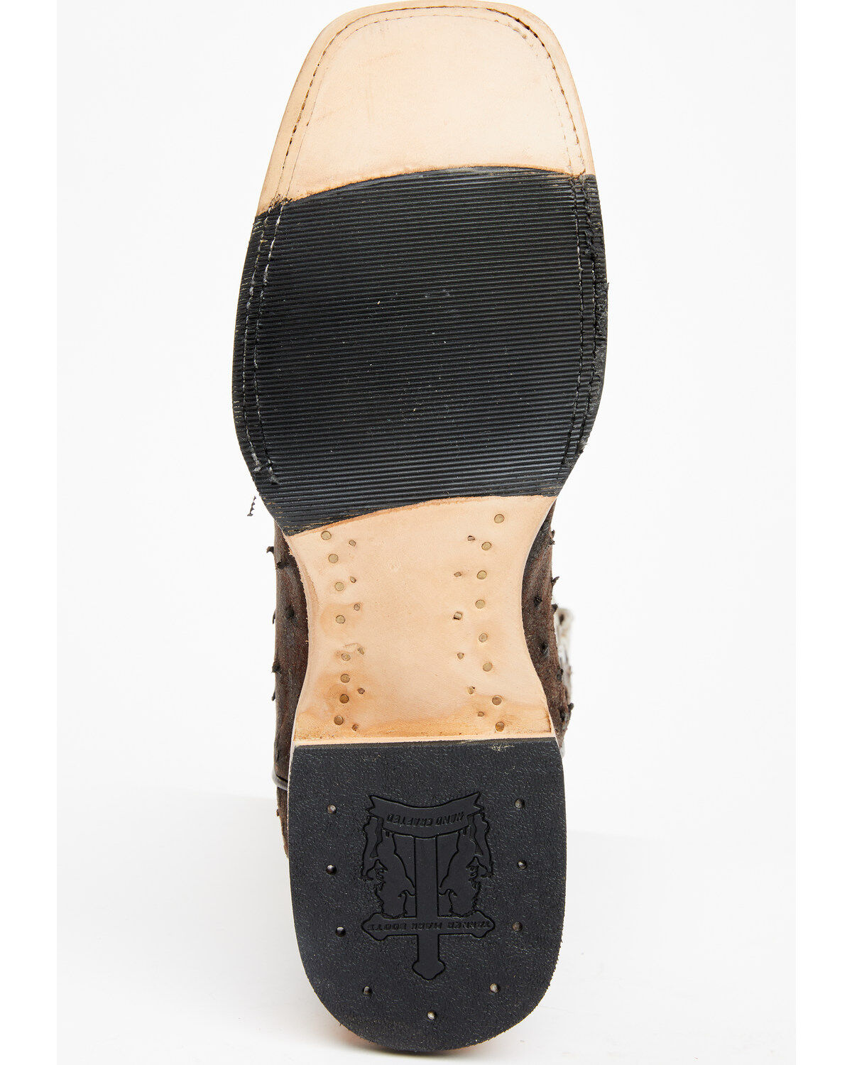 Tanner Mark Men's Exotic Full Quill Ostrich Western Boots - Broad Square Toe