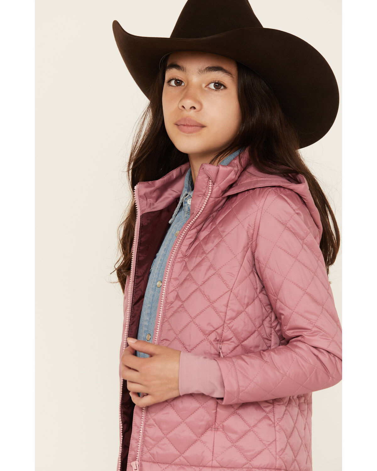 Shyanne Girls' Diamond Hooded Puffer Jacket