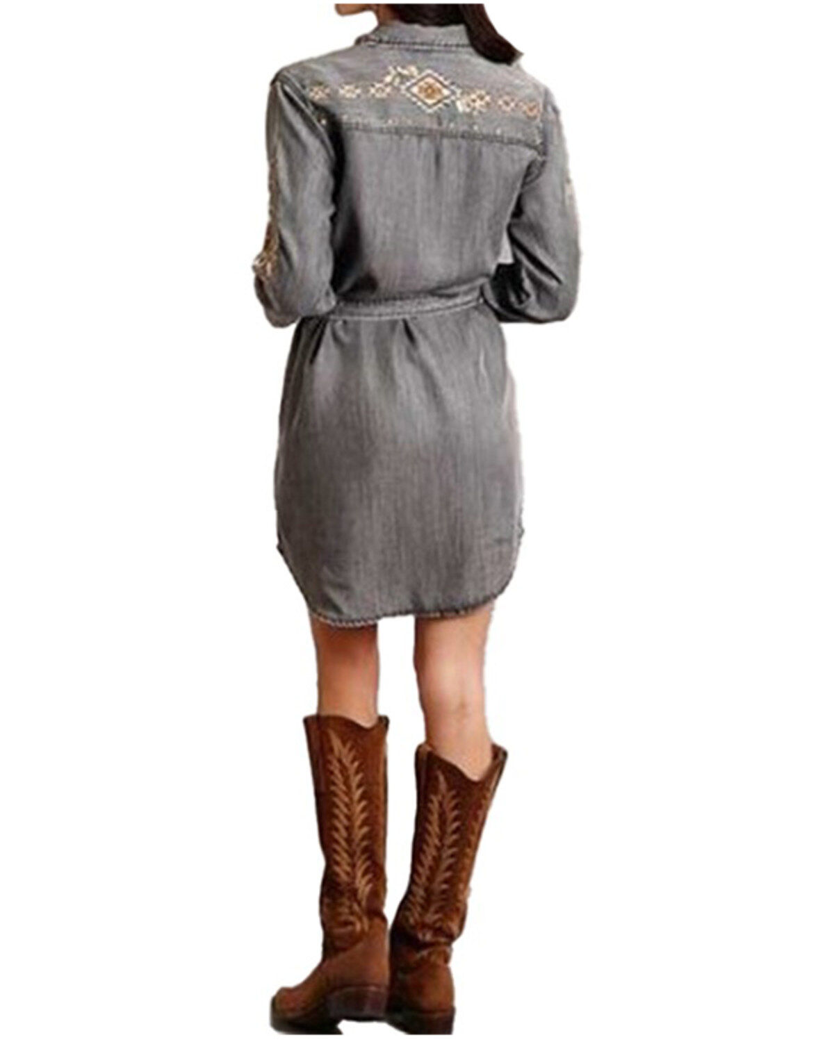 Stetson Women's Long Sleeve Shirt Mini Dress